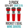 ROCKET|SEAL | WINE SAVER - 3 PACK (50% OFF)