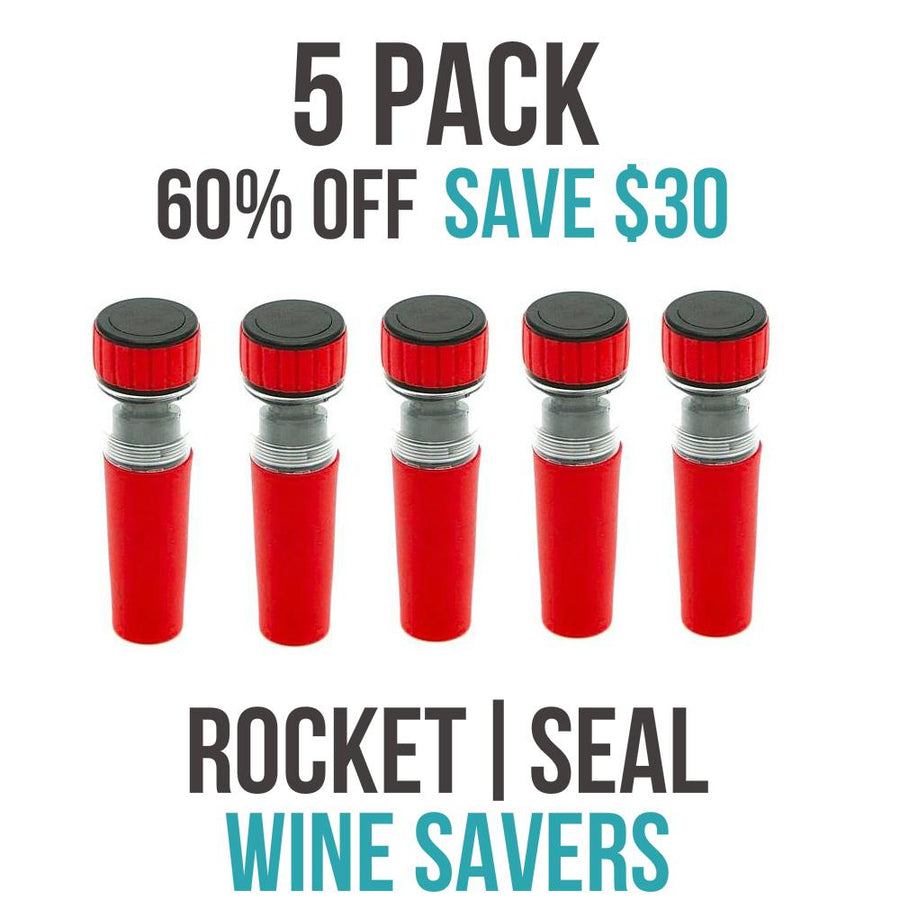 ROCKET|SEAL | WINE SAVER - 5 PACK (60% OFF)